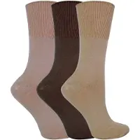 Sock Snob 3 par damstrumpor Anti Odour Loose Wide Top Non Elastic Bamboo Socks