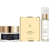 Erthskin London Anti-rynka Nattfuktighetskräm 24k Guld 50ml + Hyaluronsyra & Kollagen Serum - 60ml + Vitamin C Hydrogel Ögonplåster x 5