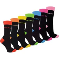Sock Snob 7-pack Damstrumpor med Veckans Dagar | | Svarta Novitetstrumpor för Damer - DOTW