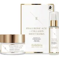 Erthskin London Hyaluronsyra & Kollagen Dagkräm 50 ml + Hyaluronsyra & Kollagen Serum - 60 ml + Hyaluronsyra & Kollagen Mask - 3 stycken
