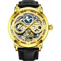 Stührling Svart och Guld Anatol Automatisk 46mm