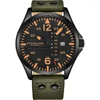 Stührling Khaki Grön Aviator Klocka 44mm