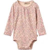 Wheat Body l/ä - Liv - Magenta Heart Blommor - - 68 - Body L/Ä