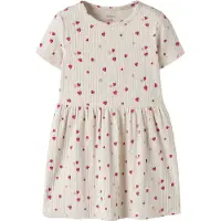 Name It Mini Klänning - NmfJelly - Peyotemelange/Strawberry - - 5 år (110) - Klänning