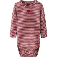 Name it Body l/ä - Rib - Bomull/Modal - NbfJasmine - Jesterröd - - 68 - Body L/Ä