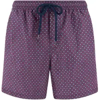 Boggi Milano Badshorts mörklila / röd / off-white