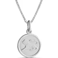 Top Gold silver Lejonet horoskop hängsmycke med kedja 45cm 32 5708 0000