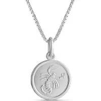 Top Gold silver Skorpionen horoskop hängsmycke med kedja 45cm 32 5711 0000