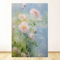 GIEKIKI Claude Monet Abstrakt Berömd Teckning Konsttryck och Poster Vintage Färgglad Gård Blomma Scenisk Havslandskap Canvas Målning Heminredning 40x60cm