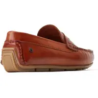 Base london Collins Driver Skinn Herrens Bränd Tan Loafers