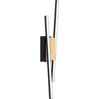 Eglo LED vägglampa Panagria, Svart, Vardagsrum / matsal, Aluminium / grå / zink, Modern, LED-vägglampa, vägglampa inomhus