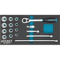 Hazet Hylsnyckelsats metrisk 3/8 17 delar 163-181/17