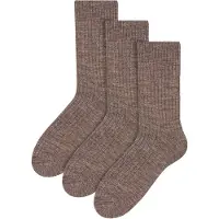 Steven 3 par Multipack Alpaca Wool Socks för herrar | | Winter Thick Warm Boot Socks - Beige