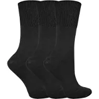 Sock Snob 3 par damstrumpor Anti Odour Loose Wide Top Non Elastic Bamboo Socks