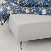 ByBorg formsydda lakan 140x200 cm - 100% ekologisk bomull - Grå GOTS-certifierad jerseylakan- Dra-på-lakan för madrass