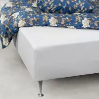 ByBorg Formsydda lakan 140x200 cm - 100 % ekologisk bomull - Vitt GOTS-certifierat jerseylakan- Formsydda lakan för madrass