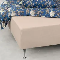 Nordstrand Formsydda lakan 90x200 cm - Sandfärgatjerseylakan - 100% bomull - Dra-på-lakan till madrass