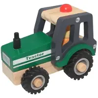 Magni - Wooden tractor with rubber wheels