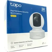 TP-LINK Tapo C212, IP-säkerhetskamera, inomhus, trådbunden och trådlös, Amazon Alexa och Google Assistant, tak/vägg/skrivbord, vit