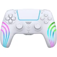 Deep Explorer Trådlös RGB Pro-kontroll Wave W PS5 (vit)