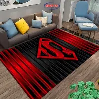 Jacket-pa NEJ.1 DC Superman Logotema Matta! Sovrumsgolv Vardagsrum Sängmatta, Halkfri Utsökt Heminredning, Slitstark Maskintvättbar Matta 70x100cm (28x39in)