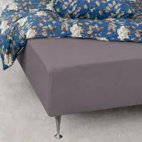 Nordstrand Formsydda lakan 70x200 cm - Antracitgrått jersey lakan - 100% bomull - Dra-på-lakan för madrass