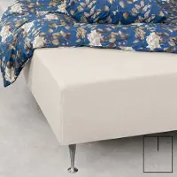 Nordstrand Splitlakan - U-Split - 160x200 cm - Off white - 100% bomull jersey-lakan - Formsydda lakan för höj- och sänkbara sängar