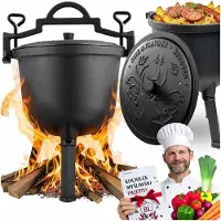 Berdsen Gjutjärnsgryta 8L Jägargryta Ugnsrätter Över Öppen Eld Grill Bd-482 348200
