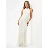 Hiccups for Kids Halter Neck Texturerad Maxi Klänning