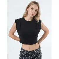 Busem T-shirt med rundad halsringning i bomullsmix utan ärmar