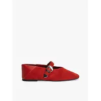 Tommy Hilfiger Tommy Jeans Suede Buckle Square Toe Ballerinas