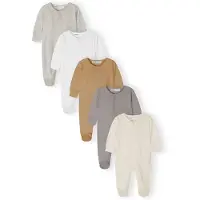 MINOTI Sparkdräkt/body kräm / camel / beigemelerad / stone