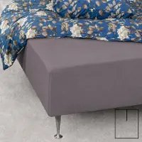Nordstrand Formsydda lakan med U-split - 180x200 cm - Antracitgrå - 100% Bomulls jersey lakan - Formsydda lakan för höj- och sänkbar säng