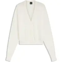 BOSS Linen-cotton cardigan with buttoned front