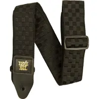 Ernie Ball Classic Jacquard Gitarrband i textil Black Checkers