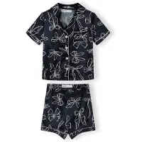MINOTI Pyjamas mörkblå / vit