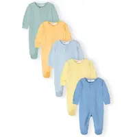 MINOTI Pyjamas blå / ljusblå / ljusgul / pastellgrön / orange