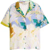 Desigual Blus gul / petrol / ljuslila / vit
