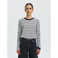 Selected T-shirt svart / vit
