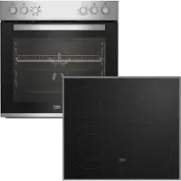 Beko BBUE12020X, Keramisk, 4 zone(s), Glass-keramisk, Svart, Röra, 58 cm