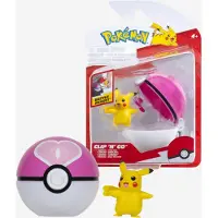 Pokémon - Clip N Go Female Pikachu w. Love Ball