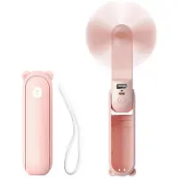 JISULIFE Life8 Plus 3-i-1 bärbar fläkt med powerbankfunktion - rosa