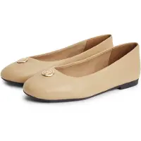 Tommy Hilfiger TH Monogram Plaque Leather Ballerinas