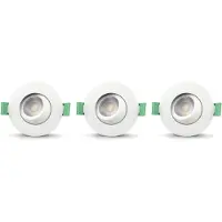 Llitt Sanna Dimbar Infälld downlight 3000K/4000K 520lm IP65 3-pack Vit