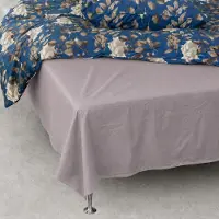 Borg Livinig Slätt lakan - 240x260 cm - Grå - 100% bomullssatin - Platt lakan