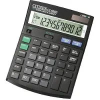 Eleven kalkylator CT666N svart skrivbordsräknare med momsberäkning 12 siffror automatisk avstängning