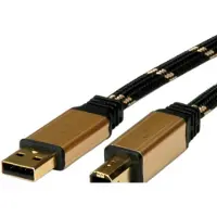 Roline USB-kabel USB 2.0 USB-A kontakt, USB-B kontakt 1.80 m Flerfärgad Skärmad 11.02.8802