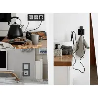 Kontakt-Simon 55 TW7L.01/111 korskopplare med LED-belysning, trapp-ikon modul 10 AX 250V~ snabbanslutning vit matt