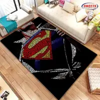 Jacket-pa NEJ.1 DC Superman Logotema Matta! Sovrumsgolv Vardagsrum Sängmatta, Halkfri Utsökt Heminredning, Slitstark Maskintvättbar Matta 80x140cm (31x55in)
