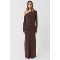 Hiccups for Kids Asymmetrisk krage Maxi Bodycon-klänning